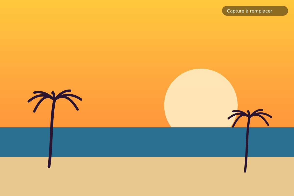 Plage de Vespucci au coucher du soleil